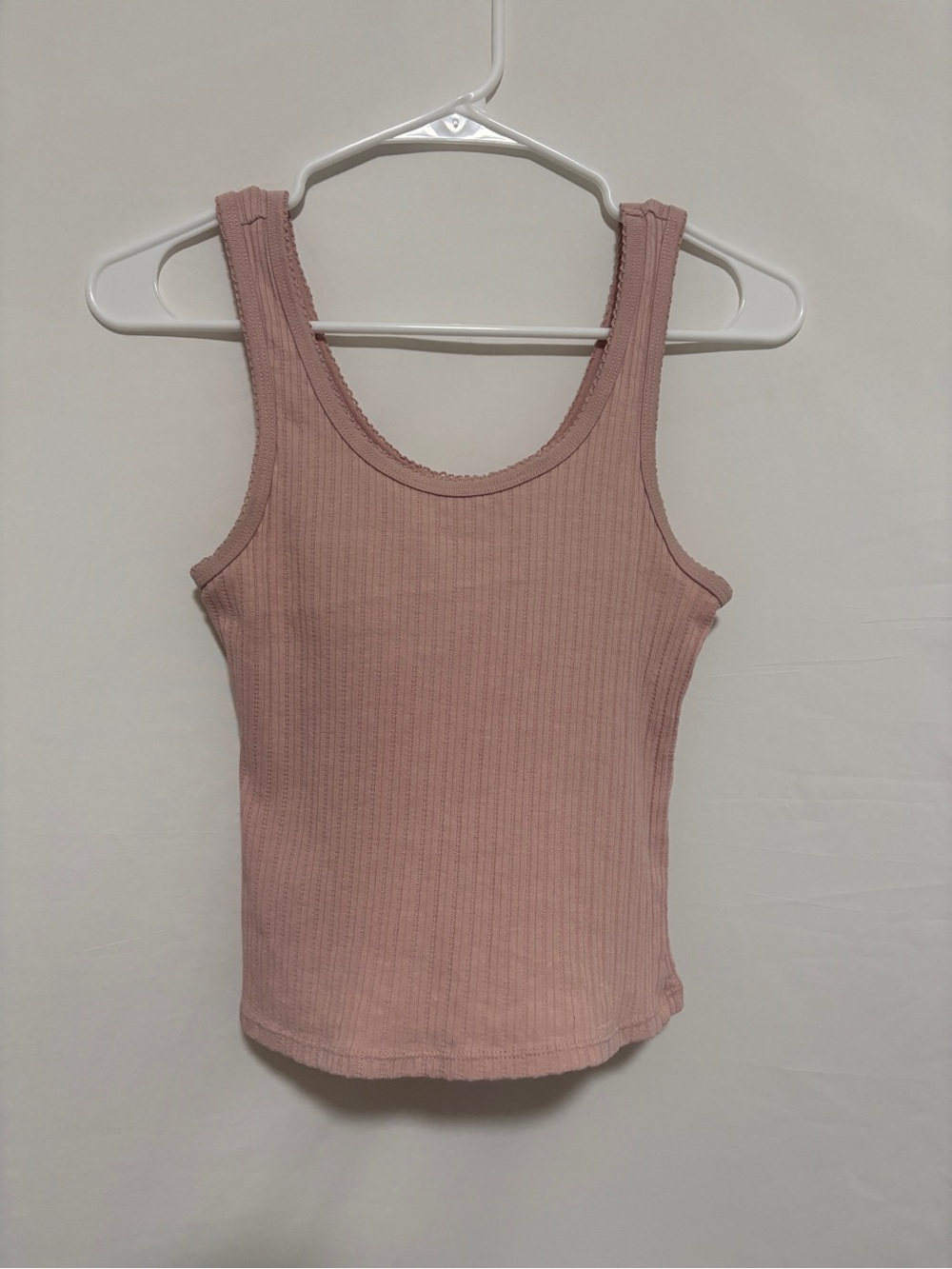 Me to We Pink Pointelle Ribbed Tanktop
